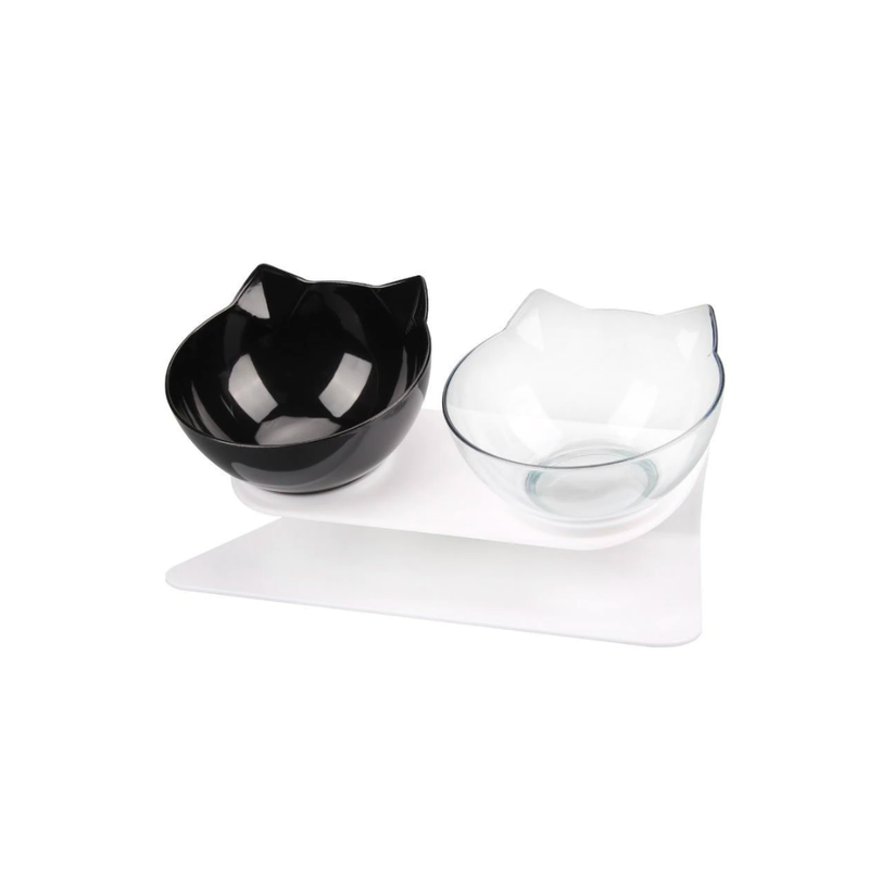 Cat bowls with stand