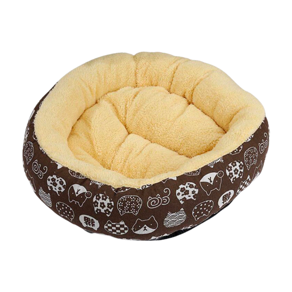 Cat Print Donut Bed