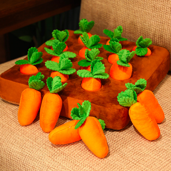 Interactive Carrot Dog Toy