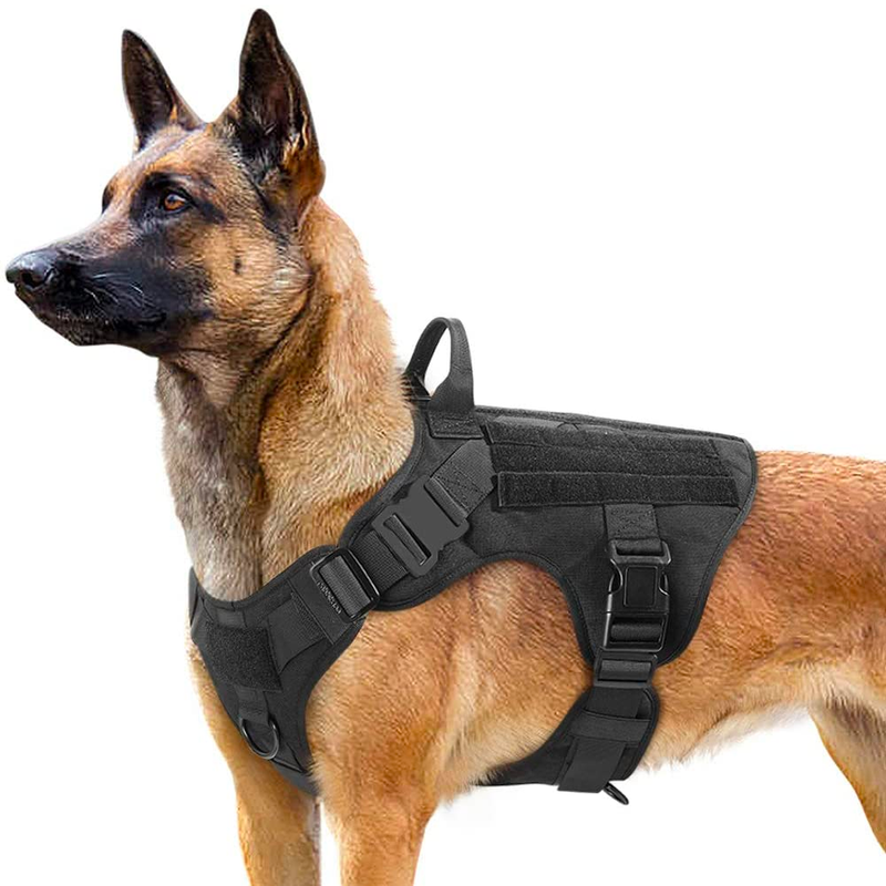 Tactical dog harness and leash combo set