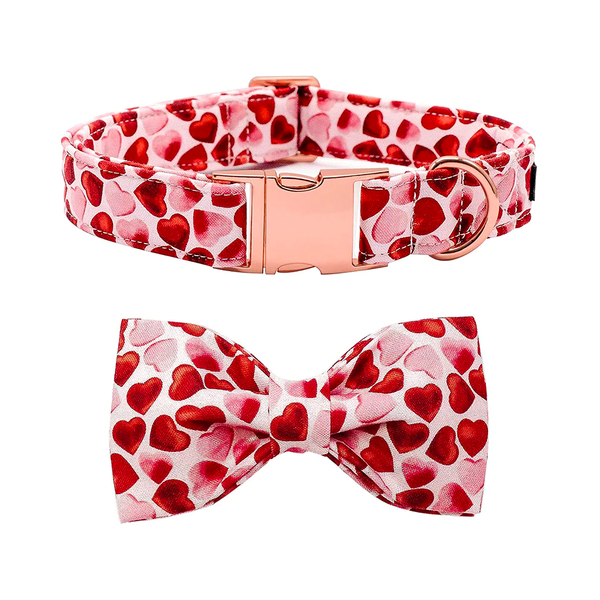 Heart Collar and Bowtie Set