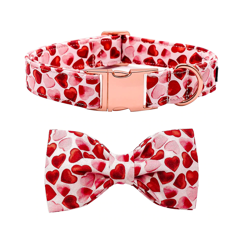 Heart Collar and Bowtie Set
