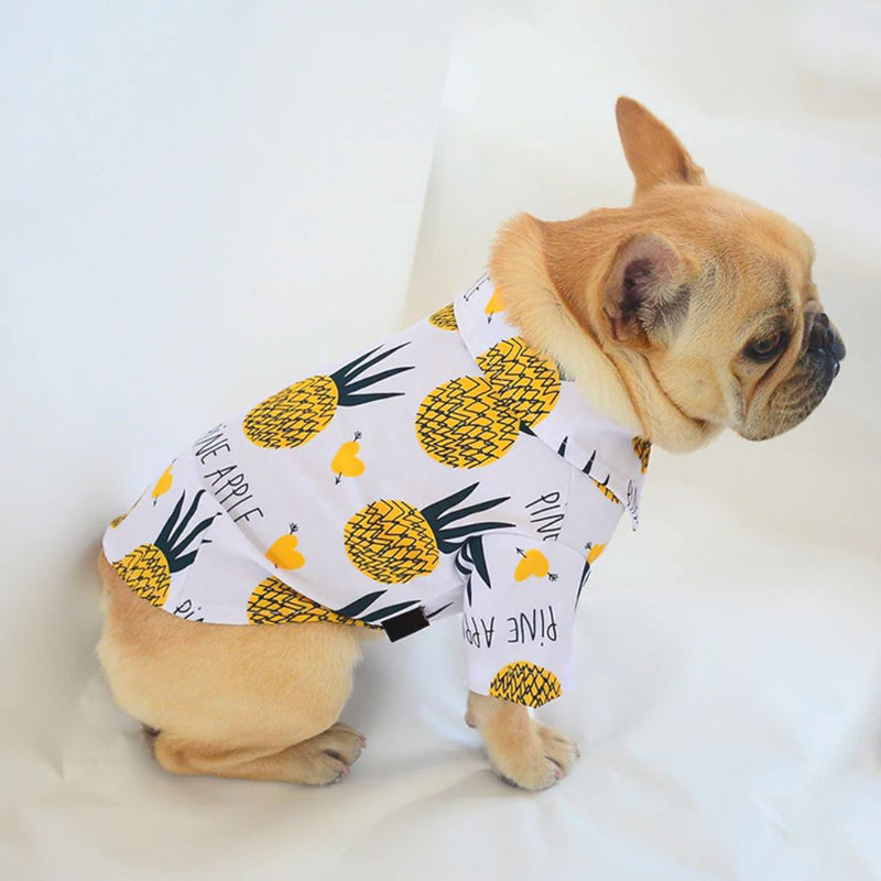 Pineapple Button-up Shirt - 4 Legged Things - Australian Pet Shop