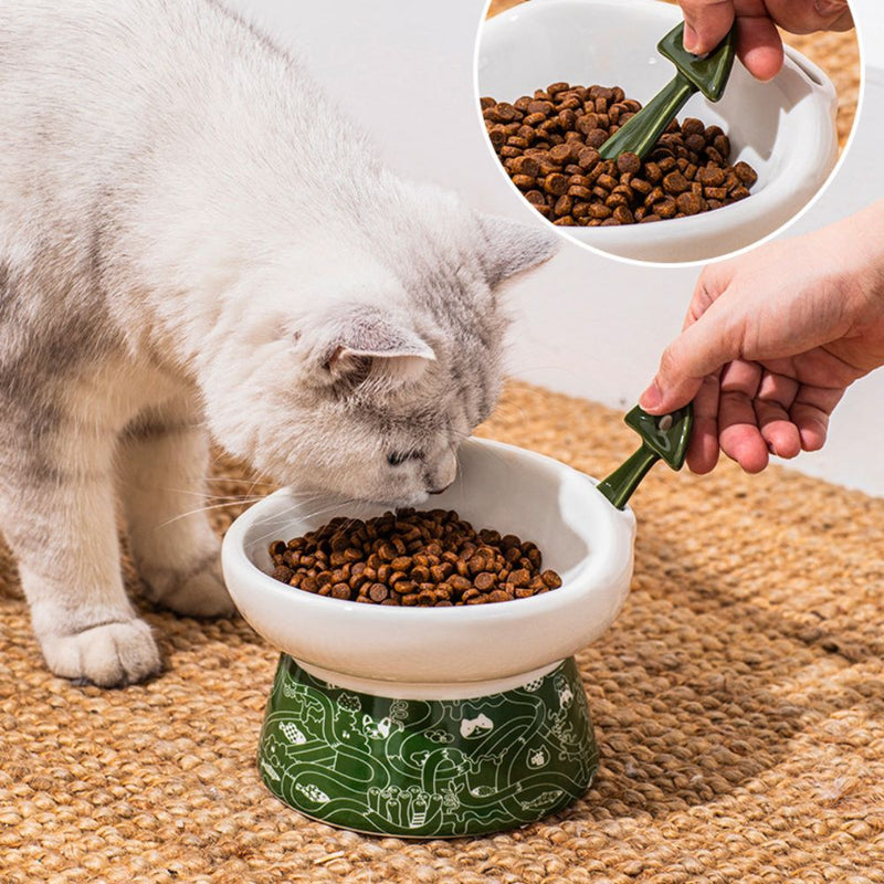 Ceramic Cat Bowl with Spoon - 4 Legged Things - Australian Pet Shop