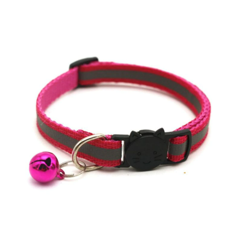 Coloured Cat Collar with Reflective Strip