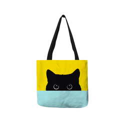 Hiding Kitten Print bag